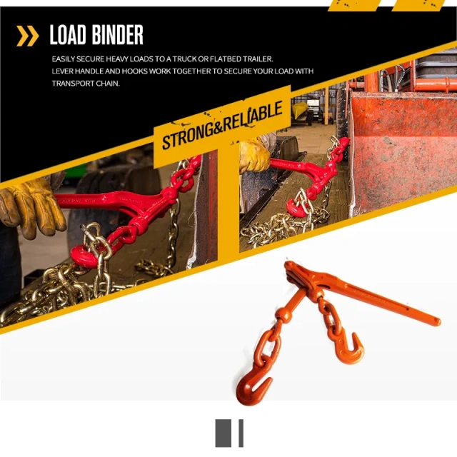 OEM Heavy Duty Red 3/8" Drop Forged Ratchet Type Load Binder for Trailers Trucks