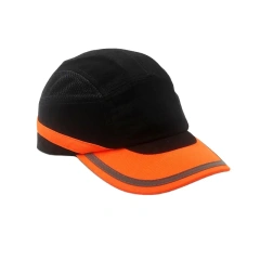 Lightweight Bump Cap orange red Baseball Hat Style Breathable Head Protection