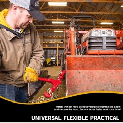 OEM Heavy Duty Red 3/8" Drop Forged Ratchet Type Load Binder for Trailers Trucks