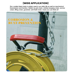 Custom 1900lbs Coil Chain Zinc Coated Steel 5/16" Diameter Coil Chain