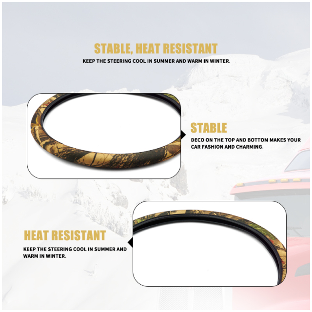 Large Size Steering Wheel Cover Cloth Material Great Grip Anti-Slip Design