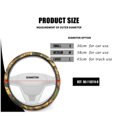 Large Size Steering Wheel Cover Cloth Material Great Grip Anti-Slip Design