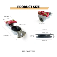 Aluminum Emergency Gladhand Red Air Hose Brake Coupling Service Handshake Set for Truck Semi Trailer RVs