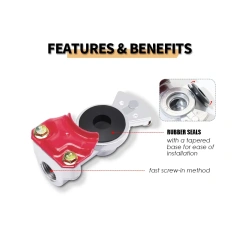 Aluminum Emergency Gladhand Red Air Hose Brake Coupling Service Handshake Set for Truck Semi Trailer RVs