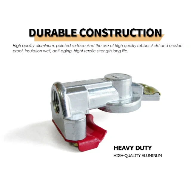 Aluminum Emergency Gladhand Red Air Hose Brake Coupling Service Handshake Set for Truck Semi Trailer RVs