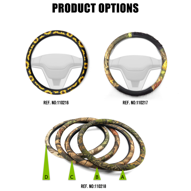 Large Size Steering Wheel Cover Cloth Material Great Grip Anti-Slip Design