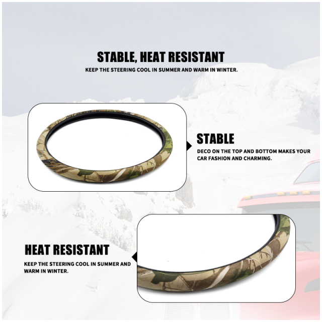 Large Size Steering Wheel Cover Cloth Material Great Grip Anti-Slip Design