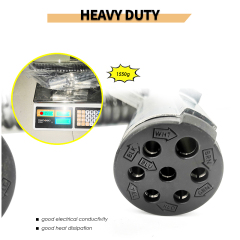 15ft Black Electrical Coil Leads Trailer Electrical Power Cord