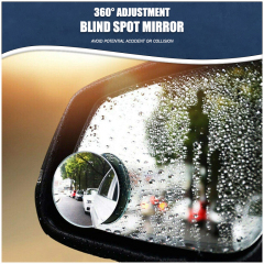 2" Round HD Glass Frameless Wide Angle Adjustable Convex Rear View Blind Spot Mirrors For Cars