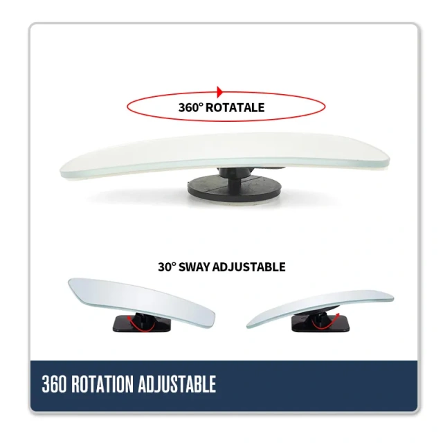 Rectangle HD Glass Frameless Wide Angle Adjustable Convex Rear View Blind Spot Mirrors For Cars