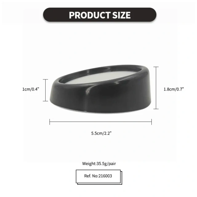 HD Glass and ABS Housing Wide Angle Convex Rear View Blind Spot Mirrors For Cars