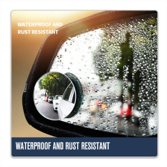 2" Round HD Glass Frameless Wide Angle Adjustable Convex Rear View Blind Spot Mirrors For Cars