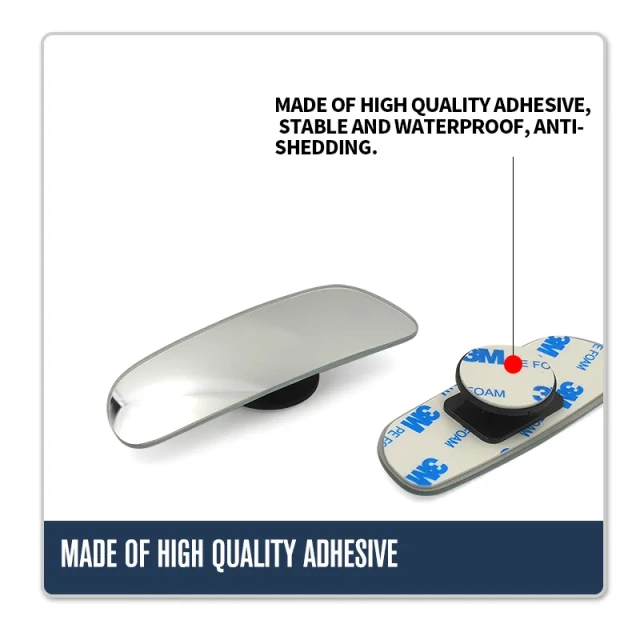 Rectangle HD Glass Frameless Wide Angle Adjustable Convex Rear View Blind Spot Mirrors For Cars