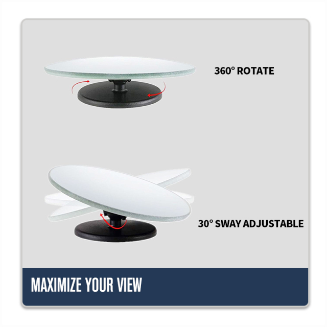 2" Round HD Glass Frameless Wide Angle Adjustable Convex Rear View Blind Spot Mirrors For Cars