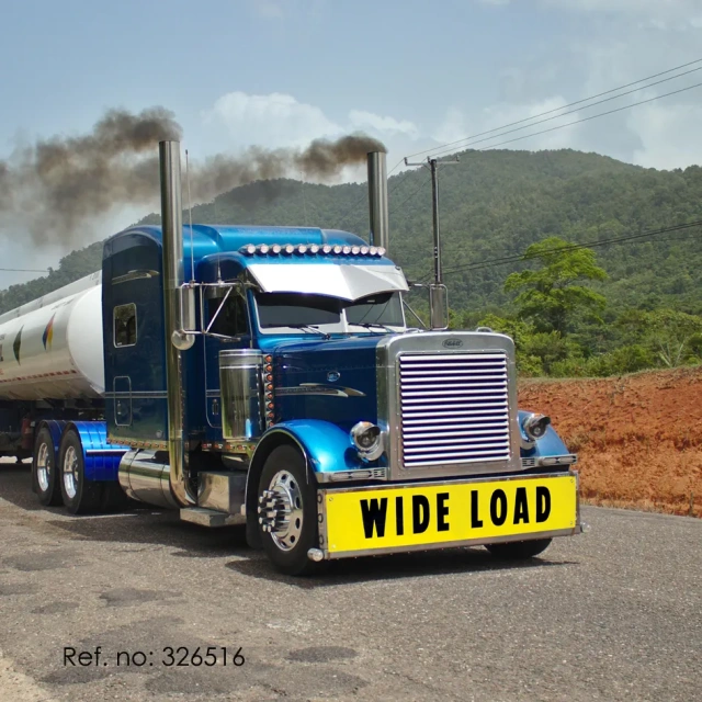 FMCSA 393.87 approved UV resistant Grade 4 Silk Screen Print UV Print 12 x 72 Inches/18 x 84 Inches/18 x 96 Inches Safety Banner Wide Load sign Banner With Grommets And Ropes