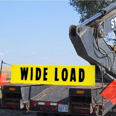 FMCSA 393.87 approved UV resistant Grade 4 Silk Screen Print UV Print 12 x 72 Inches/18 x 84 Inches/18 x 96 Inches Safety Banner Wide Load sign Banner With Grommets And Ropes