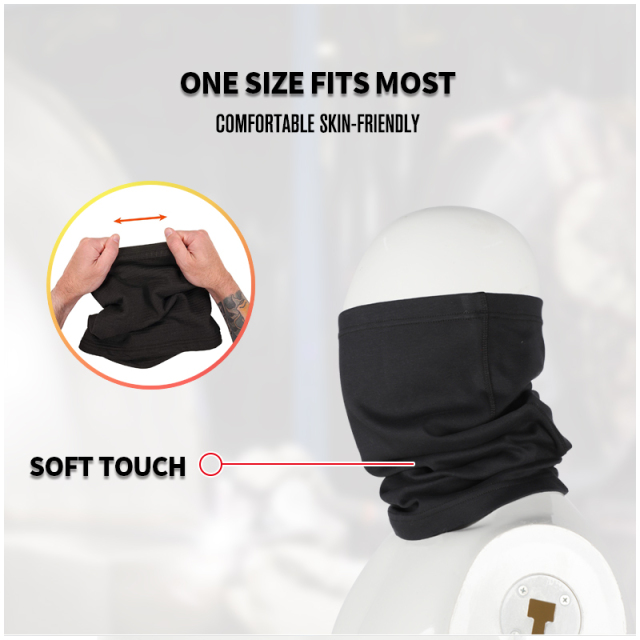 FR Neck Gaiter Black Flame Resistant Face Mask