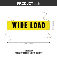 FMCSA 393.87 approved UV resistant Grade 4 Silk Screen Print UV Print 12 x 72 Inches/18 x 84 Inches/18 x 96 Inches Safety Banner Wide Load sign Banner With Grommets And Ropes