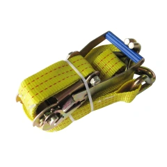 2"x15' Heavy Duty Ratchet Tie Down Strap With Steel Dual J-Hooks 2200LBS Working Load