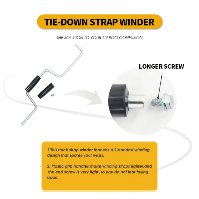 Strap Winder for Flatbed Truck Hand Roller for Winding Winder Winch Winder for Winch Straps