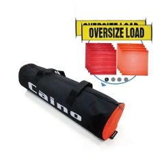 FMCSA 393.87 approved UV resistant Grade 4 Truck Sign and Safety Flag Warning Kit with Zipper Bag