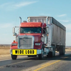 FMCSA 393.87 approved UV resistant Grade 4 18 x 84 Inches Two Sides Printed Silk Screen Print UV Print Safety Banner Oversize/Wide Load sign With Bungee Hooks