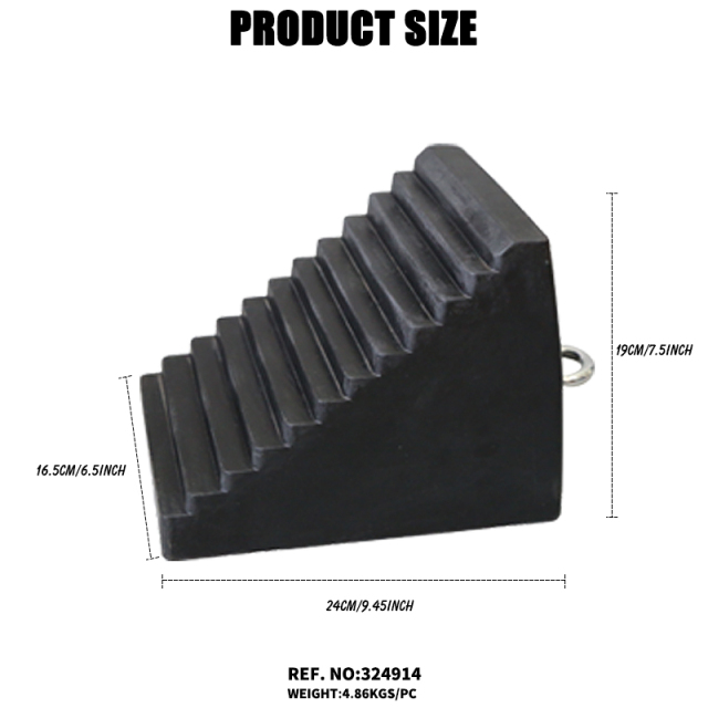 Heavy Duty Rubber Wheel Chock With Handle