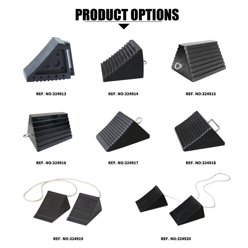 Heavy Duty Rubber Wheel Chock With Handle