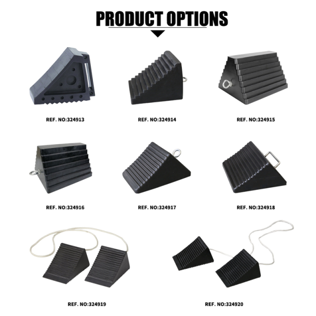 Heavy Duty Rubber Wheel Chock With Handle