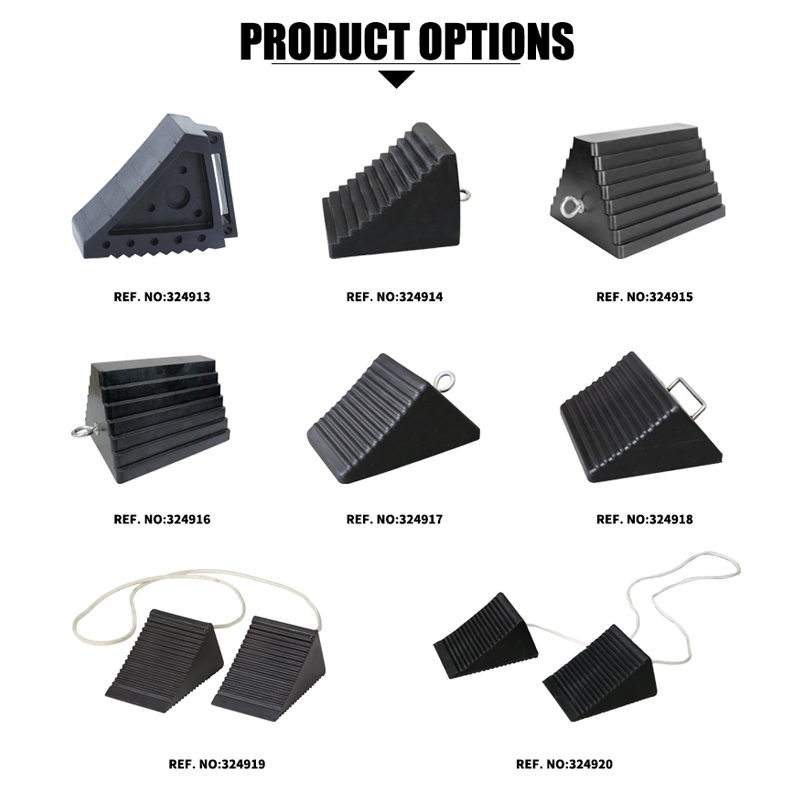 Heavy Duty Rubber Wheel Chock With Handle