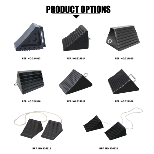 Heavy Duty Rubber Wheel Chock With Handle