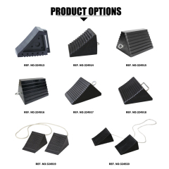 Heavy Duty Rubber Wheel Chock With Rope