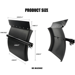 24" x 24" Black Poly Quarter Fender Pair
