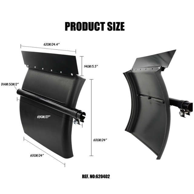 24" x 24" Black Poly Quarter Fender Pair