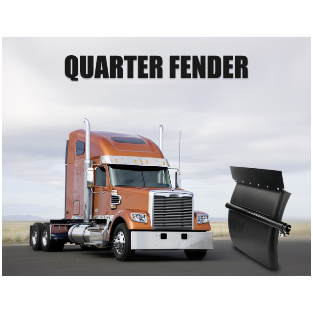 24" x 24" Black Poly Quarter Fender Pair