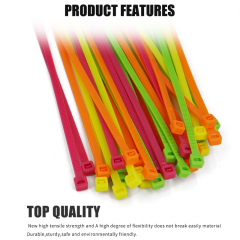 Colored Nylon 6/6 Zip Ties 50 lbs Strength Multi-Purpose Cable Ties Bag of 100pcs