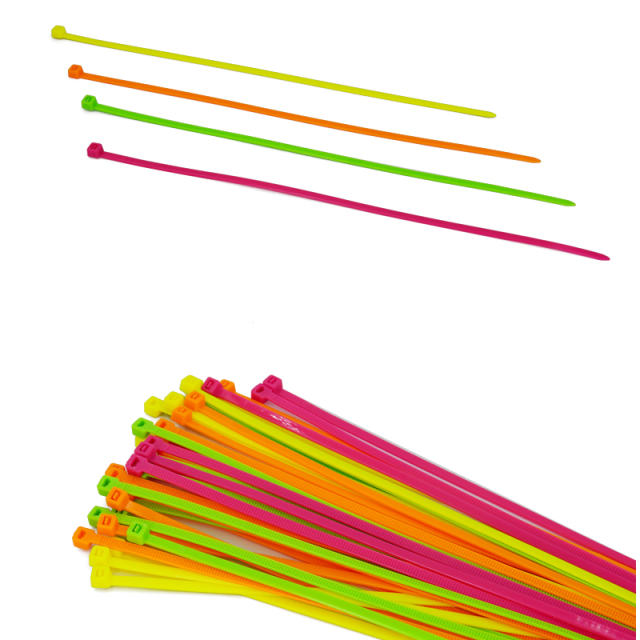 Colored Nylon 6/6 Zip Ties 50 lbs Strength Multi-Purpose Cable Ties Bag of 100pcs