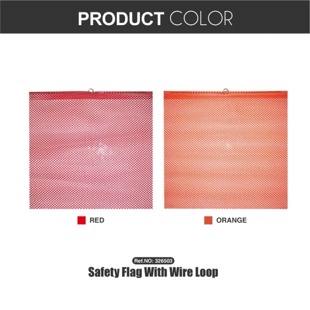 FMCSA 393.87 approved 18 x 18 Inches/24 x 24 Inches Polyester Mesh Safety Flag with Wire Loop