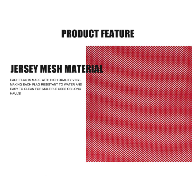 FMCSA 393.87 approved 18 x 18 Inches/24 x 24 Inches Polyester Jersey Mesh Safety Flag With Wooden Dowel