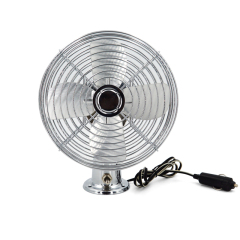 12V Heavy Duty 6" Chrome Fan RV Cooling Fan with 2-Speed Switch Car Fan