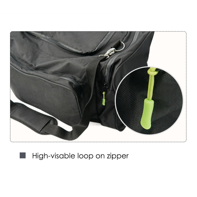 Black Duffle Bag polyester With Padded Shoulder Strap