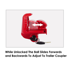 Heavy Duty Truck Trailer Aluminum Coupler Lock with 2 keys