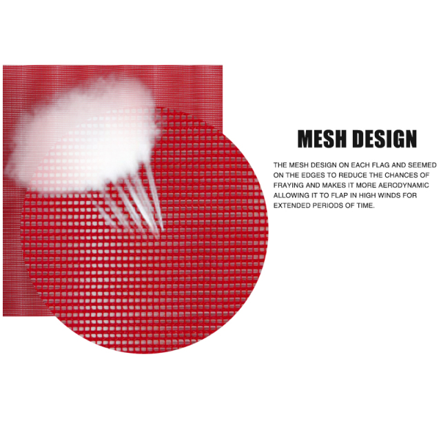FMCSA 393.87 approved 18 x 18 Inches/24 x 24 Inches PVC Mesh Safety Flag with Wire Loop