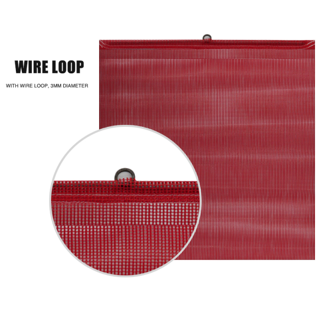 FMCSA 393.87 approved 18 x 18 Inches/24 x 24 Inches PVC Mesh Safety Flag with Wire Loop