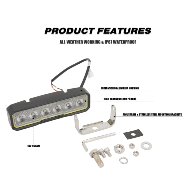 30W Car Super Bright LED Working Light Work Light Spot Light For Trucks