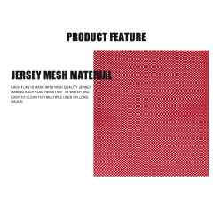 FMCSA 393.87 approved 18 x 18 Inches/24 x 24 Inches Polyester Jersey Mesh Safety Flag With Grommets