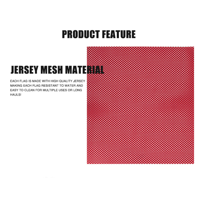 FMCSA 393.87 approved 18 x 18 Inches/24 x 24 Inches Polyester Jersey Mesh Safety Flag With Grommets