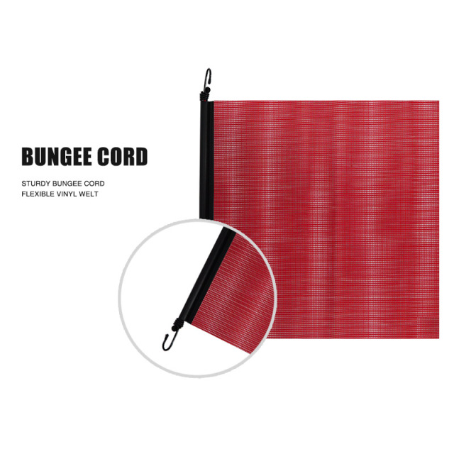 FMCSA 393.87 approved 18 x 18 Inches/24 x 24 Inches PVC Mesh Safety Flag With Bungee Cord