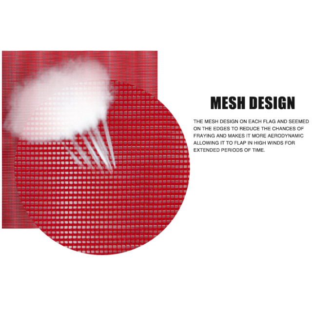 FMCSA 393.87 approved 18 x 18 Inches/24 x 24 Inches PVC Mesh Safety Flag With Bungee Cord