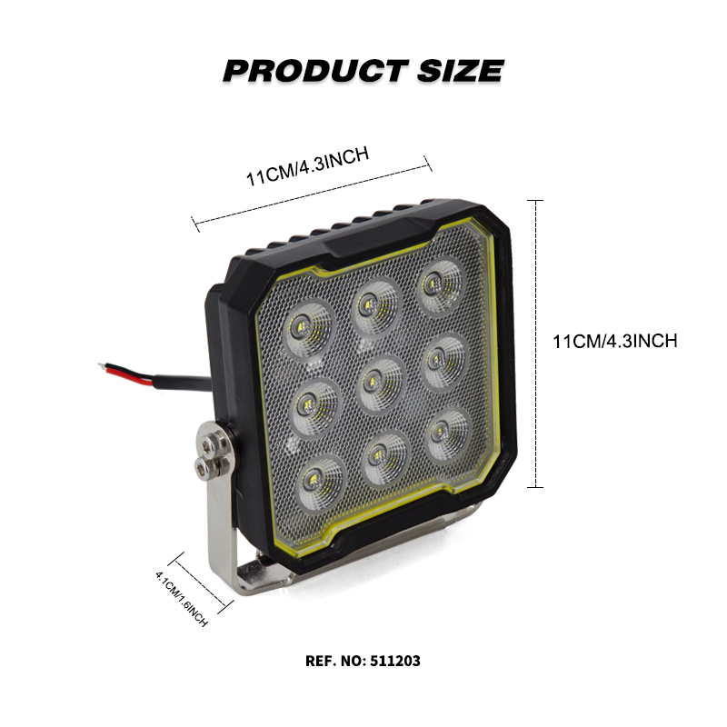 45W Car Super Bright LED Working Light Work Light Spot Light For Trucks